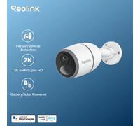 Reolink-cámara de seguridad de detección de coche humano, videocámara IP de videovigilancia salvaje, LTE, Tarjeta Sim 4G, batería de 4MP, serie GO