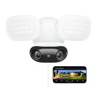 Reolink Cámara Elite Pro Floodlight PoE, 16 MP, Doble Lente de 180 °, iluminación de 2800 lúmenes, visión Nocturna con Infrarrojos en Todo Color, detección Inteligente, grabación 24/7 con trayectoria