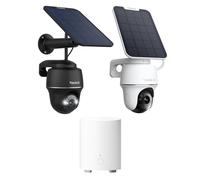 Reolink Camara Vigilancia Solar 360° PT, 2,4&5GHz WiFi, Argus PT 4K+5MP con Panel Solar, Cámara IP Sin Cable con Detección Smart, Cloud, Audio de 2 Via, Compatible con Alexa