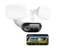 Reolink 4K Camara Vigilancia WiFi Exterior panorámica 180° con Reflector, búsqueda IA Local, Camara Vigilancia Domicilio Wi-Fi, detección Inteligente, Audio bidireccional, Elite Floodlight WiFi