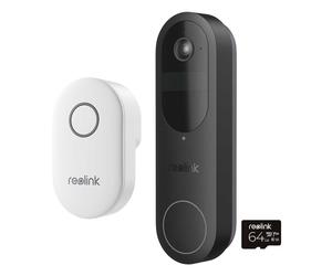 Reolink D340B Videoportero con timbre incl. microSD de 64 GB 4MP 2K (2048x2048), WLAN, protección contra la intemperie IP65, detección inteligente
