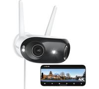 Reolink Elite WiFi, 4K Camara Vigilancia WiFi Exterior con Doble Lente, Vista Panorámica de 180°, Detección Inteligente, Trayectoria, Foco de Visión Nocturna, Grabación 24/7, Alimentación Enchufable