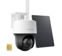Reolink Go PT S Lite Cámara de Seguridad Exterior, Inalámbrica 4G LTE de 4MP, Panorámica 360°con Inclinación y Seguimiento Automático, Tarjeta SIM Integrada, Detección Inteligente, Alimentación Solar