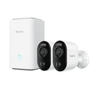 Reolink Hub 1 + 2x Argus B310 Kit de Seguridad Cámara WiFi, Sensor CMOS 3 MP, Interiores, Blanco, Hasta 8 Cámaras, Ranura MicroSD, Inalámbrico y Ethernet