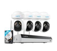 Reolink Kit Cámara PT WiFi 4K, NVR WiFi 12 Canales con HDD 2TB