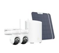 Reolink Kit de Seguridad con 2× Altas PT Ultra + 1× Home Hub Mini, Cámaras 4K Solares Exterior con Batería 20000 mAh, Visión Nocturna ColorX, 360° Auto-Tracking, WiFi 6, Hub con Almacenamiento Local y