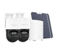 Reolink Kit de Seguridad con 2× TrackMix + 1× Home Hub Mini, Cámara 4K 360° PTZ Exterior Auto-Tracking, Doble Lente, Visión Nocturna Color, Hub con Almacenamiento Local y Reproducción Inteligente