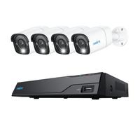 Reolink NVS8-8MB4 Sistema CCTV de 8 Cámaras IP con 8MP, 4K, DVR NVR, 2TB HDD, 8 Puertos PoE, Audio, Resistente al Agua IP66, Interior/Exterior, Alámbrico, H.265