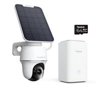 Reolink Primera Cámara de Seguridad Solar 4K para Exteriores, Detección Inteligente, WiFi de 2,4 y 5 GHz, Seguimiento Automático, Almacenamiento Local, Cifrado Avanzado, Argus PT Ultra + Home Hub