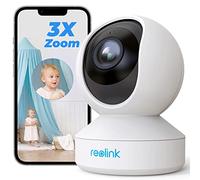 Reolink PTZ Camara Vigilancia WiFi Interior, 5MP Cámara IP con 3X Zoom óptico, 2.4/5GHz WiFi Cámara Interior Audio Bidireccional Visión Nocturna Bebe Monitor, E1 Zoom (Reacondicionado)