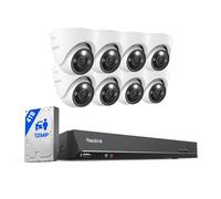 Reolink Sistema de Cámaras CCTV para Exteriores 12MP PoE, RLK16-1200D8-A | HDD de 4TB para grabación continua, Cámaras de seguridad IP 8X con detección de personas/vehículos, Audio bidireccional