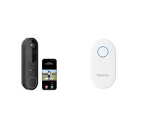 Reolink Timbre Inalámbrico 2K 4MP a Batería con Chime Plus, Videoportero Exterior, Vista 150°x150°, Detección IA Personas/Paquetes, WiFi Doble Banda, Audio Bidireccional, Sin Cuotas