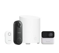 Reolink Timbre Vídeo WiFi 2K+ con Chime y Argus MagiCam con Home Hub Mini, Centro de Seguridad Todo en Uno, Almacenamiento Local, Ángulo 180°, Detección IA Humana, Visión Nocturna
