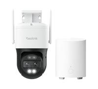 Reolink TrackMix WiFi + Home Hub Mini, Cámara 4K PTZ WiFi Exterior con Doble Lente, Vista 360°, Seguimiento Automático y Centro de Seguridad Todo en Uno con Almacenamiento Local y Acceso Remoto