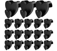 Reorganiza fácilmente con ganchos en forma de corazón, una solución práctica para una gestión eficiente del armario (18 piezas)