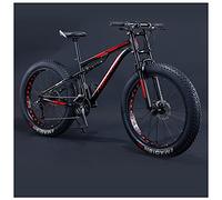 REOTEL Bicicleta Montaña para Adulto Hombre Mujer 26 Pulgadas de 3 y 5 Radio Neumático Gordo MTB Profesional Doble Freno Disco Ciclismo BTT Doble Suspensión Marco Acero Carbono,Black Spoke,30 Speed