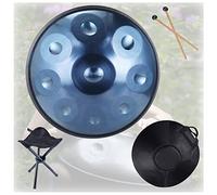 REOTEL Hand-Pan Drum Hand Pan Drum Tongue Drum 9 10 12 Notas Handpan Drum D Menor Percussion Instrument Hand Drum Yoga Meditation Beginner with Carrying Bag Drumsticks,Azul,10 Notes