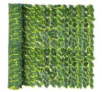 REOVE Valla de privacidad de hiedra artificial, valla de seto artificial, pantalla de hiedra de hojas verdes, pantalla de pared de plantas, telón de fondo decorativo para protección de privacidad,