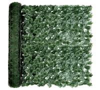 REOVE Valla de privacidad de hiedra artificial, valla de seto artificial, pantalla de hiedra de hojas verdes, pantalla de pared de plantas, césped falso, telón de fondo decorativo para protección de