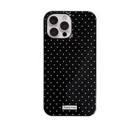 Reownest Compatible avec Coque pour iPhone 15 Pro Max, Silicone TPU Housse pour filles femmes garçons Mignon Fashion Polka Dot Pattern Aesthetic Design Coque antichoc et étanche Case - Noir