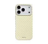 Reownest Compatible avec Coque pour iPhone 17 Pro, Silicone TPU Housse, Mignon Fashion Polka Dot Pattern Aesthetic Design Coque antigolpes et Waterproof Case pour iPhone 17 Pro-Amarillo