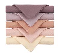 Reoyloep Reyloep Toallitas húmedas para bebés Muslin, 5 Piezas con Toallas cuadradas Muslin 23x23cm / 9.06 "x9.06 toallitas de algodón para bebés súper Suaves