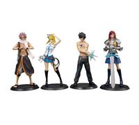 REOZIGN Fairy Tail Figurine, Elza, Lucy, Grey, Nasu - Figura de 17 cm, PVC, personaje de personaje de rol, figura de acción con figuras de anime Fan Collection Regalos (4 unidades)