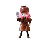 REOZIGN Figura Anya, Versión Q Lupa Traje Detective Marrón Anya Forger Anime 13 Cm/5.1 Pulgadas PVC Cosplay Artesanía Recuerdos Regalos