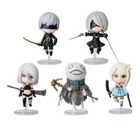 REOZIGN - Figura de Yorha 2B 2A, 5 figuras articuladas de pie de 10 Cm, hechas a mano en PVC, recuerdo de colección, regalos para aficionados al anime