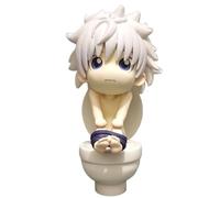 REOZIGN Figura Killua, Baño en cuclillas Killua Zoldyck Figuras de acción 13 Cm/5,1 Pulgadas Anime Juego Artesanía Modelo Oficina Adorno Regalos
