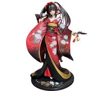 REOZIGN Figura Kurumi Nana, Kimono Floral, Pistola, Figura Tokisaki Kurumi, 23 Cm, Modelo hecho a mano, colección, Regalo para los fanáticos del anime