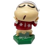 REOZIGN Figura Shinnosuke, Gorro de Santa Claus Versión Q Shinnosuke Nohara, 11 Cm, Cosplay hecho a mano de PVC, Recuerdo para los fanáticos del anime (a)