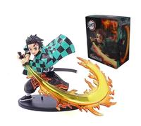REOZIGN Kamado Tanjiro Figura de acción 15 cm / 5,9 pulgadas Tanjiro Escena de batalla Figura Toy Estatua PVC Figura coleccionable Toys for Anime Fans