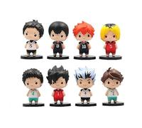 REOZIGN Oikawa Tooru, Bokuto Kotaro, Tobio Kageyama, Akaashi Keiji Figure, 8 piezas Q versión Bean Eyed 8 cm/3,1 pulgadas hecho a mano