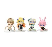 REOZIGN Yae Sakura, Kiana, Rita Rossweisse, Raiden Mei 4 piezas de pie versión Q figura 8 cm/3,1 colección hecha a mano para los fanáticos del anime regalo