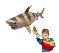 Rep Pals - Tiburón Tigre, Juguetes elásticos de Deluxebase. Réplicas de Animales súper elásticos Que parecen Reales. Ideales para niños y niñas