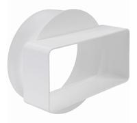 Repa Market 110 x 55 mm/11 x 5,5cm acortadaConexión rectangular de canal plano para tubo redondo diametro100 mm Sistema de ventilación,calefacción, refrigeración elemento de ventilación para espacios