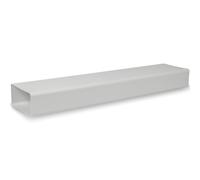 Repa Market 110 x 55 mm Canal plano rectangular de plástico 100 cm de largo, Conexión: sistema de ventilación, calefacción, refrigeración. Elemento de ventilación para espacios limitados.