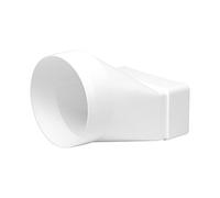 Repa Market 110 x 55 mm Conector de tubo rectangular para tubo redondo - 100 mm - Sistema de ventilación, calefacción, refrigeración - Elemento de ventilación para espacios limitados.