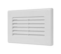Repa Market 110 x 55 mm Rejilla de ventilación rectangular de plástico ABS blanco - Rejilla de ventilación para interior - Canal de ventilación, cubierta de conductos de aire - Rejilla