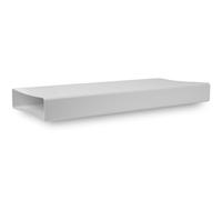 Repa Market 220 x 55 mm Canal plano rectangular de plástico 50 cm de largo, Conexión: sistema de ventilación, calefacción, refrigeración. Elemento de ventilación para espacios limitados.