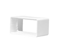 Repa Market 220 x 55 mm Conector de tubo rectangular para la conexión de tuberías, Sistema de ventilación, calefacción, refrigeración. Elemento de ventilación para espacios limitados.