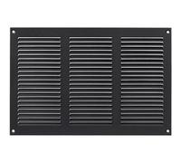 Repa Market antracite Cubierta de ventilación de aire resistente a los arañazos de 300 x 200 mm (dimensiones exteriores) - Cubierta de rejilla de acero galvanizado con pantalla de malla/pared