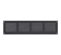 Repa Market antracite Cubierta de ventilación de aire resistente a los arañazos de 400 x 100 mm (dimensiones exteriores) - Cubierta de rejilla de acero galvanizado con pantalla de malla/pared