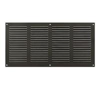 Repa Market antracite Cubierta de ventilación de aire resistente a los arañazos de 400 x 200 mm (dimensiones exteriores) - Cubierta de rejilla de acero galvanizado con pantalla de malla/pared