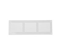 Repa Market blanco Cubierta de ventilación de aire resistente a los arañazos de 300 x 100 mm (dimensiones exteriores) - Cubierta de rejilla de acero galvanizado con pantalla de malla/pared