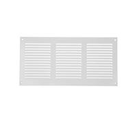 Repa Market blanco Cubierta de ventilación de aire resistente a los arañazos de 300 x 150 mm (dimensiones exteriores) - Cubierta de rejilla de acero galvanizado con pantalla de malla/pared