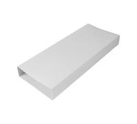 Repa Market Canal plano 204 x 60 mm / 20,4 x 6 cm, rectangular, de plástico, 100 cm de largo, sistema de ventilación, conexión para calefacción, refrigeración, conducto de aire acondicionado, conducto