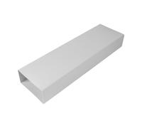 Repa Market Canal plano de 150 x 75 mm, rectangular, de plástico, 500 mm de largo, sistema de ventilación, conexión para calefacción, refrigeración, conducto de aire acondicionado