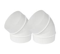 Repa Market Codo de plástico de 100 mm de 45 grados - Tubo de conducto de conexión curvada, conducto o manguera - recto o flexible - Conector de ventilación tubo de junta redonda - 2-unidades